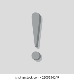 Signo de exclamación. Ilustración vectorial, símbolo de información en un estilo limpio. Caligráfico. Ilustración de precaución.