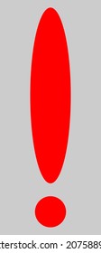 Exclamation sign vector illustration. An isolated flat icon illustration of exclamation sign with nobody.