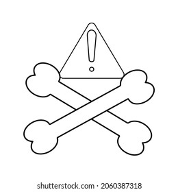 Exclamation sign, warning icon vector illustration