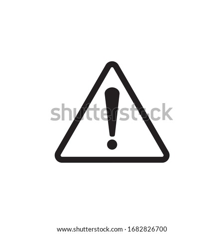 Exclamation sign, warning icon vector illustration - Vector