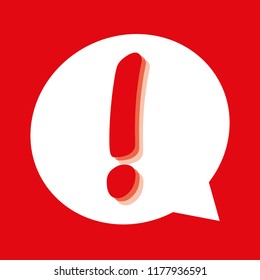 exclamation in a speech balloon