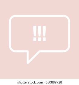 exclamation speech bubbles.