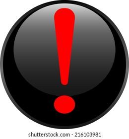 Exclamation symbol icon, isolated on white background