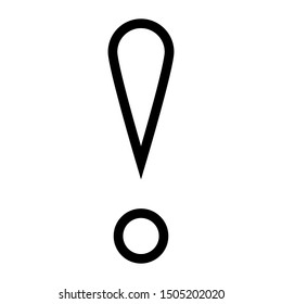 exclamation thin line vector icon