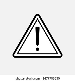 Exclamation Triangle Icon. Attention or Warning Vector, Sign and Symbol for Design, Presentation, Website or Apps Elements.