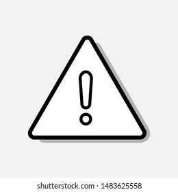 Exclamation Triangle Icon. Attention or Warning Vector, Sign and Symbol for Design, Presentation, Website or Apps Elements.