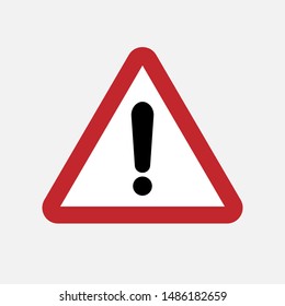 Exclamation Triangle Icon. Attention or Warning Vector, Sign and Symbol for Design, Presentation, Website or Apps Elements.