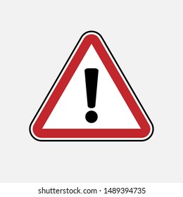 Exclamation Triangle Icon. Attention or Warning Vector, Sign and Symbol for Design, Presentation, Website or Apps Elements.