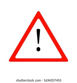 Exclamation triangle icon.
Attention or warning, sign and symbol for design elements, presentations, website or applications. Isolated on white background