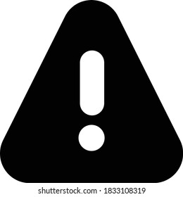 exclamation vector glyph flat icon