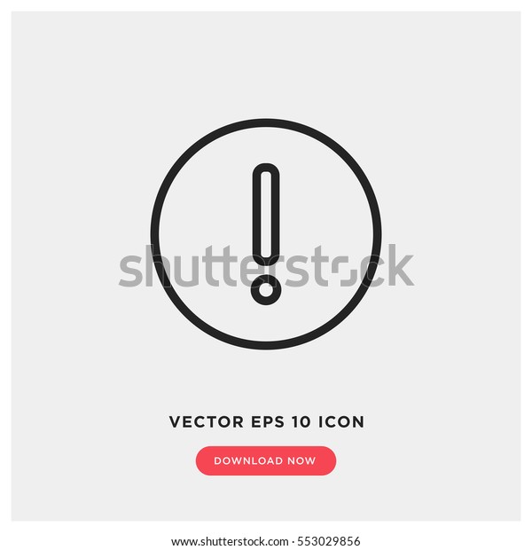 Exclamation vector icon