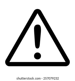 Exclamation vector icon - black illustration