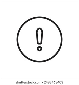exclamation vector icon line template