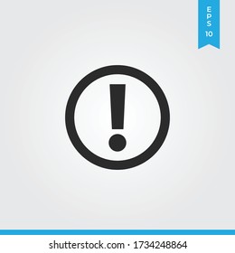 Exclamation vector icon, simple sign for web site and mobile app.