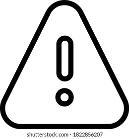exclamation vector thin line icon 