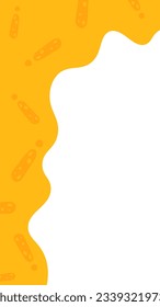 Exclamation vertical background with copy space. Attention story template in yellow colors vector illustration