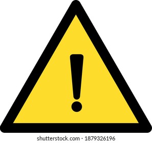 Exclamation warning icon with flat style. Isolated vector exclamation warning icon image on a white background.