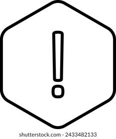 Exclamation warning outline icon design  