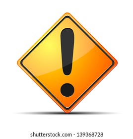 Exclamation warning sign