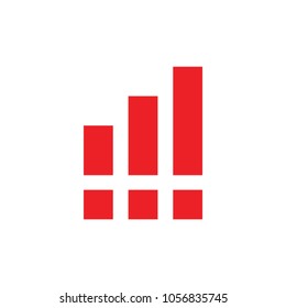 exclamations bar chart symbol logo vector
