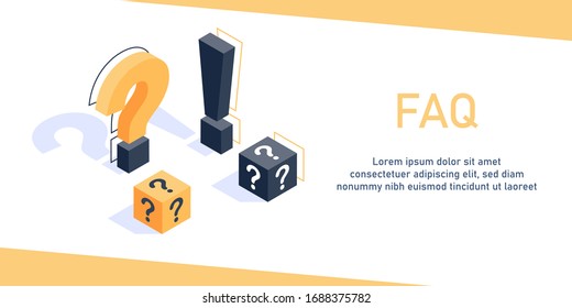 Exclamations and Question Marks,Frequently Asked Questions Concept,Online Support center,flat design icon vector illustration

