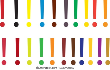 Exclamatory Mark vector set, illustration set of Exclamatory Mark.