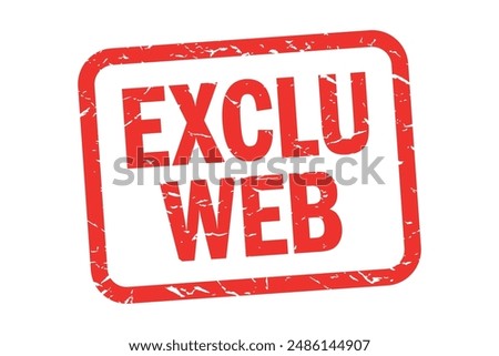 Exclu web on red stamp