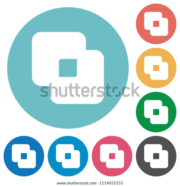 Exclude shapes flat white icons on round\
color backgrounds