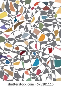 Excluded overlapping rounded rectangles comprising modern pattern