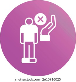 Exclude-discrimination illustration with isolated background 