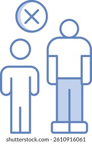 Exclude-sad illustration with isolated background 