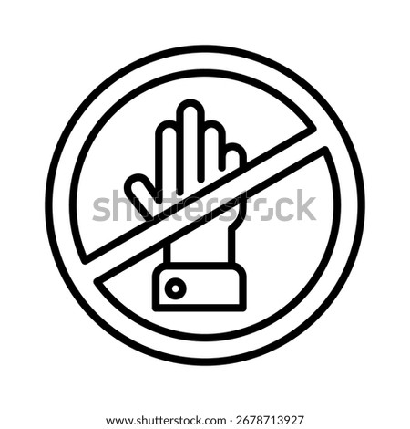 Exclusion line icon vector collection