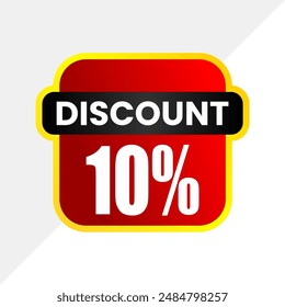 Exclusive 10% Discount Tag - Modern Sale Vector Design