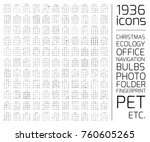Exclusive 1936 thin line icons set. Big package of modern minimalistic pictograms for mobile UI or UX kit, infographics and web sites. High quality office, pet, photo, bulb and other signs