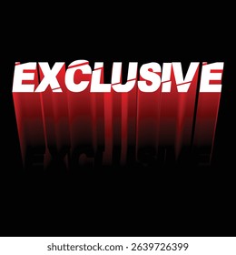 Exclusive 3D Text on Red and Black