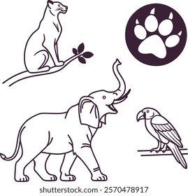 Exclusive Animals Icon Set Vector Illustration Design