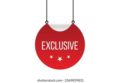 Exclusive banner design. Exclusive icon. Flat style vector illustration.