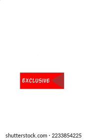 exclusive banner label on white background 