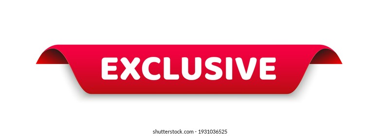 exclusive banner template. exclusive ribbon label sign