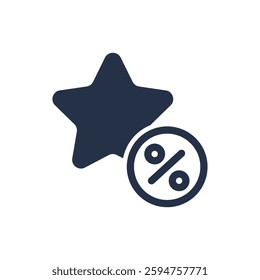 Exclusive benefit icon. Solid glyph series icon