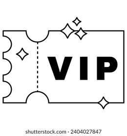 Icono de beneficios exclusivos blanco y negro - vale VIP