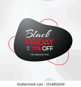 Exclusive Black Friday Abstract Flat Sales Banner Vector Illustration