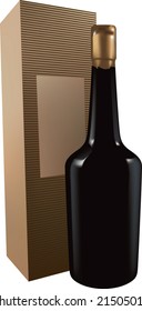 Exclusive bottle of cognac with gift box