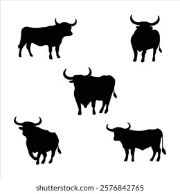 Exclusive Bull Silhouette Collection Design