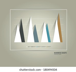 Exclusive business chart. Trend minimalistic flat graph can be used for infographic, brochure concept, catalog, web page, annual report. Vector scheme.