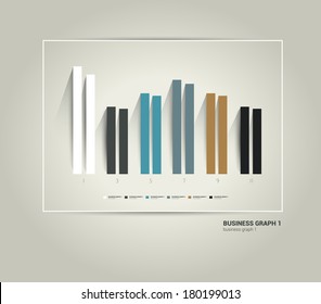 Exclusive business flat graph.Trend chart can be used for info graphics presentation, catalog design, annual report, brochure layout, web page, cover concept. Minimalistic progressive diagram,scheme. 