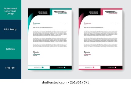 Exclusive business Letterhead Design Template