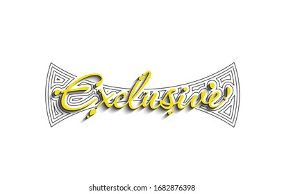 Exklusive Calligrafische 3D-Style Vektorillustration Design.