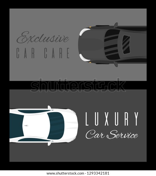 Exclusive car care set\
of banners vector illustration. Luxury car service. Transportation\
services in good conditions on expensive vehicles. Hot offer.\
Booking beautiful\
cars.