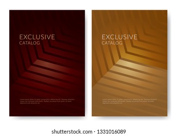 Exclusive catalog design cover. Abstract colorful minimal covers pattern design